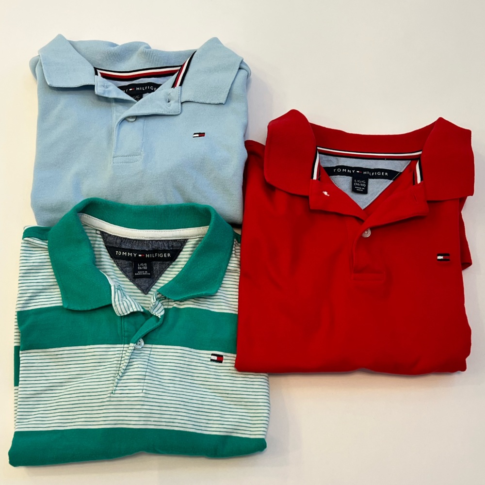 Tommy Hilfiger Boys Polo Shirts, Size 16/18 - Lot/Bundle